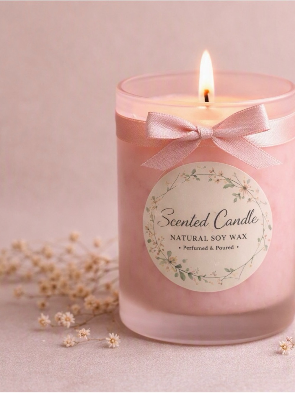 Handmade Strawberry French Vanilla Candle